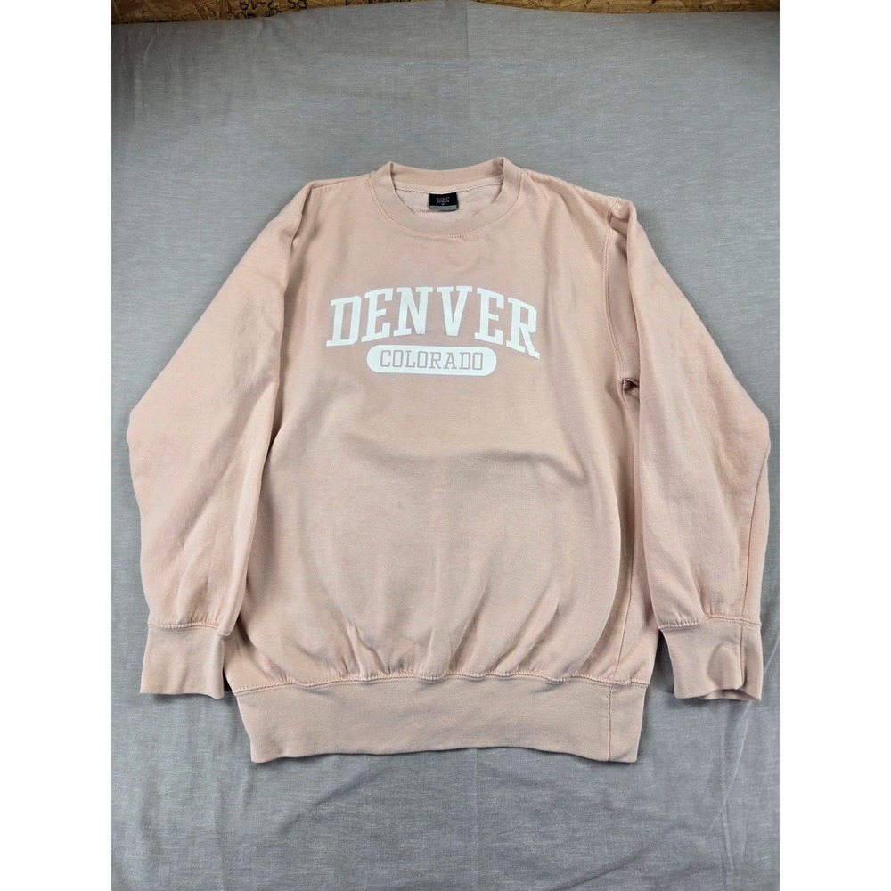 MV Sport Denver Colorado Peach Graphic Crewneck Sweatshirt Womens Medium